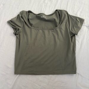 Hollister Women's Short Sleeve Khaki Top